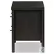Roark Ebony Oak Veneer 2 Drawer Nightstand