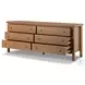 Roark Amber Oak Veneer 6 Drawer Dresser