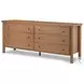 Roark Amber Oak Veneer 6 Drawer Dresser