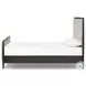 Glenview Cracked Smoked Black Veneer Queen Upholstered Bed