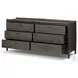 Glenview Cracked Smoked Black Oak 6 Drawer Dresser