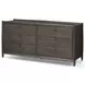 Glenview Cracked Smoked Black Oak 6 Drawer Dresser