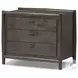 Glenview Cracked Smoked Black Oak 3 Drawer Nightstand