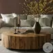 Hudson Spalted Primavera Large Round Occassional Table Set