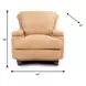 Hutton Tan Fawn Leather Upholstered Accent Chair with Nailhead Trim