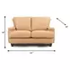 Hutton Tan Fawn Leather 63" Loveseat with Nailhead Trim