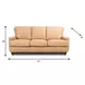 Hutton Tan Fawn Leather 87" Sofa with Nailhead Trim