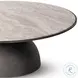 Corbett Creamy Taupe Marble Large Round Coffee Table