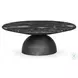 Corbett Polished Black Marble Large Round Occassional Table Set