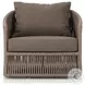 Porto Ellor Brown Outdoor Swivel Chair