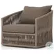 Porto Ellor Brown Outdoor Swivel Chair