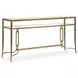 Serenelle Burnished Brass Rectangular Glass Top Sofa Table