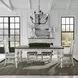 River Place Riverstone White and Tobacco Upholstered 5 Piece Extendable Rectangular Dining Set
