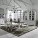 River Place Riverstone White and Tobacco 7 Piece Extendable Trestle Base Dining Set