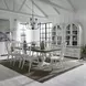 River Place Riverstone White and Tobacco 9 Piece Extendable Trestle Base Dining Set