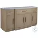 Simpatico White Oak and Carrara Marble Top Buffet