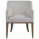 Simpatico White Dove Performance Fabric Arm Chair
