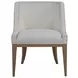 Simpatico White Dove Performance Fabric Woven Side Chair
