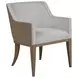 Simpatico White Dove Performance Fabric Woven Arm Chair