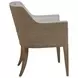 Simpatico White Dove Performance Fabric Woven Arm Chair