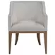 Simpatico White Dove Performance Fabric Woven Arm Chair