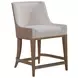 Simpatico White Dove Performance Fabric Woven Counter Height Stool