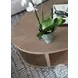 Simpatico White Oak and Brazilian Slate Oval Cocktail Table