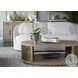 Simpatico White Oak and Brazilian Slate Oval Cocktail Table