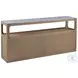 Simpatico White Oak and Carrara Marble Top Sofa Table