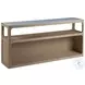 Simpatico White Oak and Carrara Marble Top Sofa Table