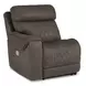 Hoopster Gunmetal 3 Piece 94" Power Reclining Console Modular Loveseat