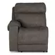 Hoopster Gunmetal 3 Piece 94" Power Reclining Console Modular Loveseat