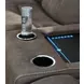 Hoopster Gunmetal 3 Piece 94" Power Reclining Console Modular Loveseat