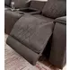 Hoopster Gunmetal 3 Piece 94" Power Reclining Console Modular Loveseat