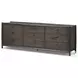 Glenview Cracked Smoked Black Oak 9 Drawer Dresser