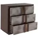 Andare Brown and Beige 3 Drawer Hall Chest