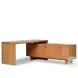 Posada Amber Oak Veneer 78" L-Shaped Desk