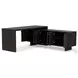 Posada Worn Black Oak Veneer 78" L-Shaped Desk