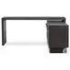 Posada Worn Black Oak Veneer 78" L-Shaped Desk