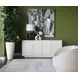 Solimar White Upholstered Swivel Chair