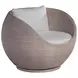 Solimar White Upholstered Swivel Chair