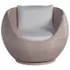 Solimar White Upholstered Swivel Chair