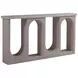 Solimar White Oak Rectangular Marble Top Console Table