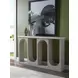 Solimar White Oak Rectangular Marble Top Console Table