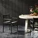 Lomas Black Teak Outdoor Dining Armchair