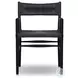 Lomas Black Teak Outdoor Dining Armchair