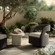 Hawkins Vintage Coal Outdoor Swivel Chair
