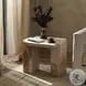 Romano Desert Taupe Marble Rectangular End Table