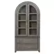 River Place Riverstone Gray and Tobacco 2 Glass Door Curio Cabinet with LED