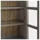 River Place Riverstone Gray and Tobacco 2 Glass Door Curio Cabinet with LED